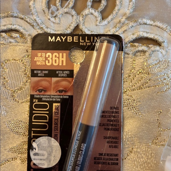 Maybelline Tattoo Studio Eyebrow Pencil waterproof light Blonde.FREE Goody sport - Picture 2 of 7
